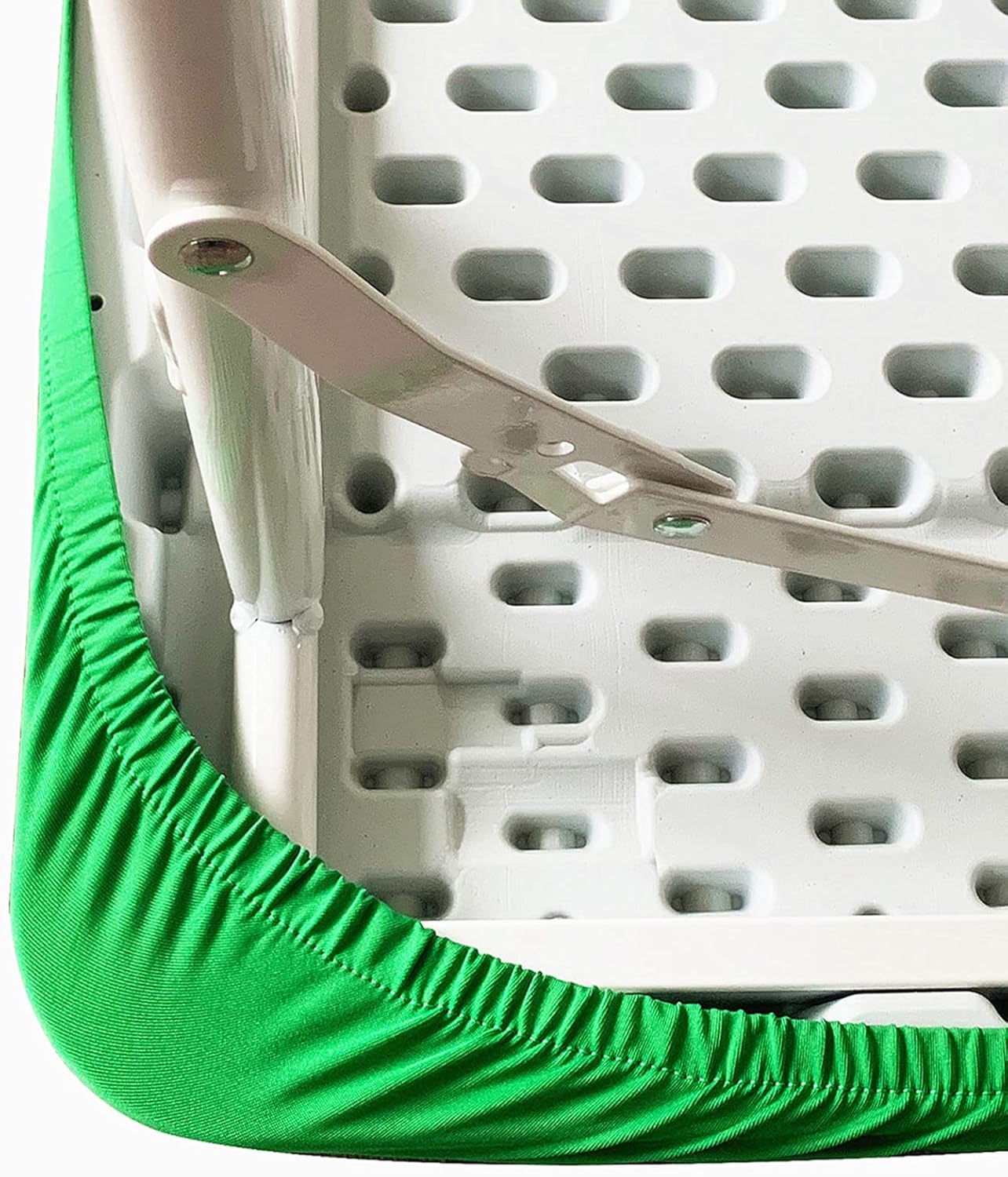 Fundas cuadradas elásticas de elastano para mesa de cóctel, color verde, 34 x 34 pulgadas
