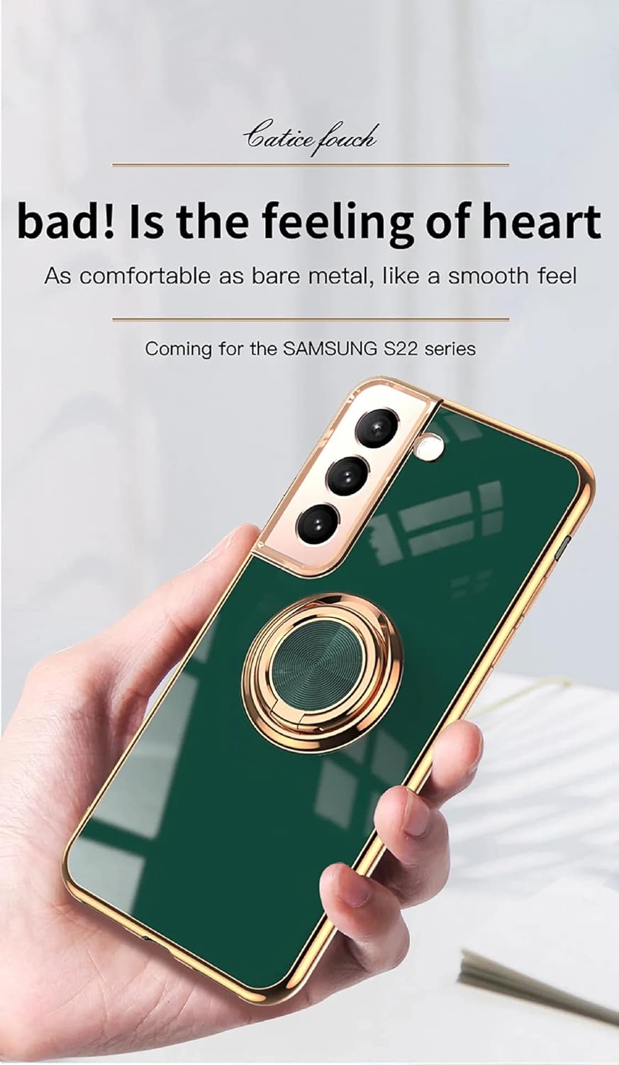 Funda ligera de lujo para teléfono con anillo trasero de color sólido para Samsung Galaxy A22 A32 A72 A82 A24 A34 A33 A52 A14 A54 A53 A13 5G 4G