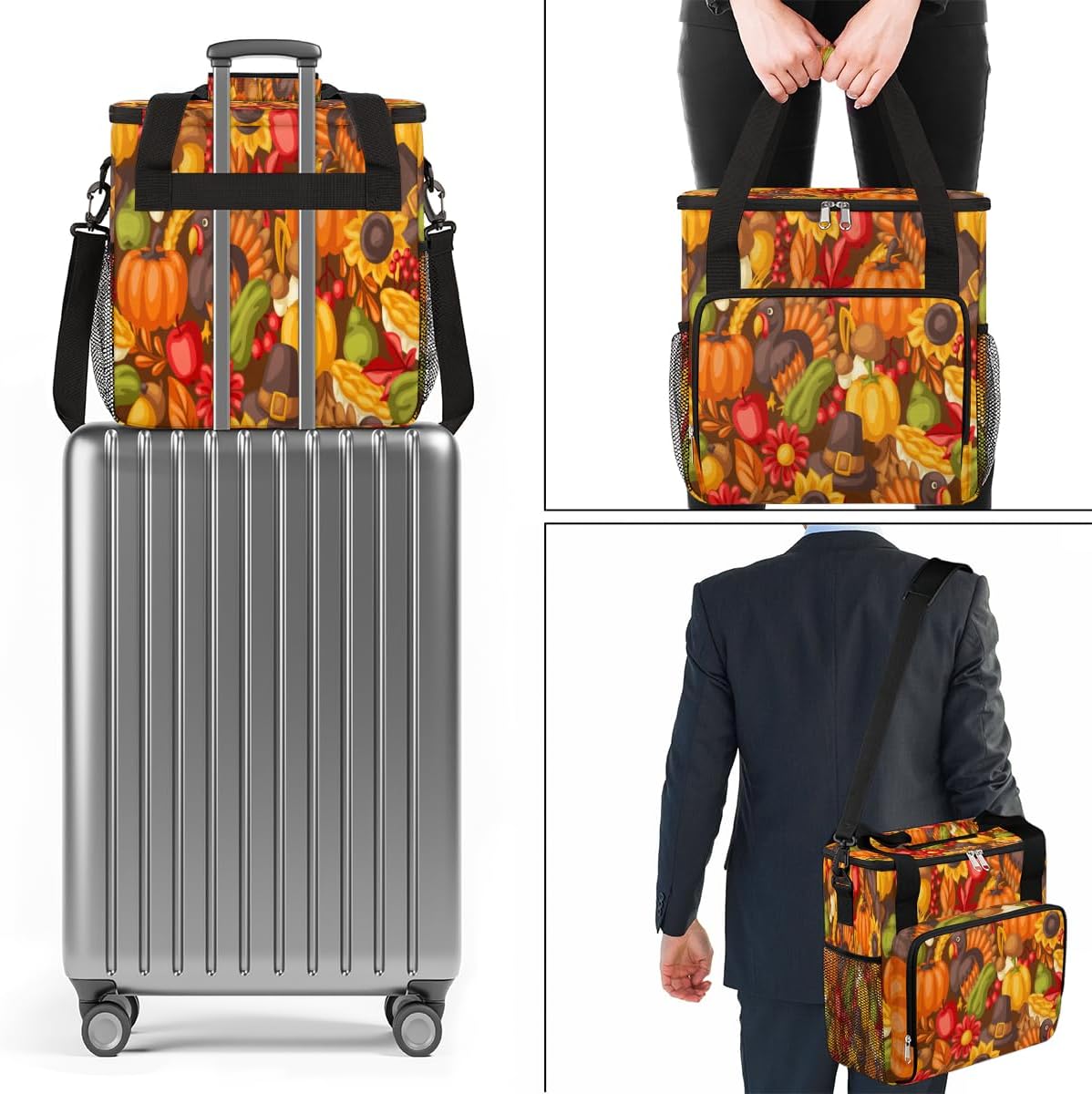 Bolsa de café de pavo de Acción de Gracias, decoración de Acción de Gracias, bolsa de almacenamiento de viaje, compatible con Keurig K-Mini o K-Mini