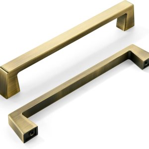 khtumeware Paquete de 20 tiradores de latón cepillado envejecido de 6 14 pulgadas (6.299 in) para gabinetes de cocina, tiradores de muebles para khtumeware Paquete de 20 tiradores de latón cepillado envejecido de 6 14 pulgadas (6.299 in) para gabinetes de cocina, tiradores de muebles para