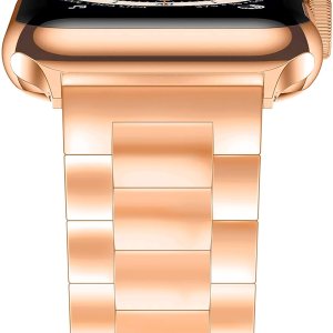 YGTIECS – Correa de acero inoxidable compatible con Apple Watch (1.496in, 1.575in, 1.654in, 1.732in, banda de acero inoxidable, para series 654321SE) YGTIECS – Correa de acero inoxidable compatible con Apple Watch (1.496in, 1.575in, 1.654in, 1.732in, banda de acero inoxidable, para series 654321SE)