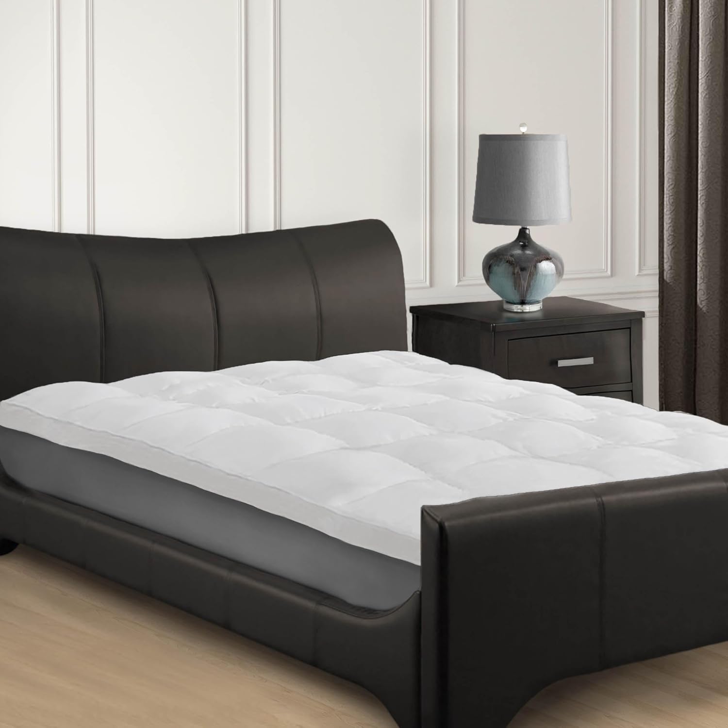 Superior Cubrecolchón, alternativa al plumón, almohada de cama de 2 pulgadas de profundidad, almohadilla cómoda, protector de colchón esponjoso,