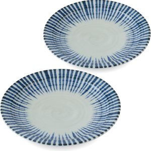Mino Ware Sendan Tokusa – Juego de platos de borde de patrón japonés de 2 a 9 pulgadas Mino Ware Sendan Tokusa – Juego de platos de borde de patrón japonés de 2 a 9 pulgadas