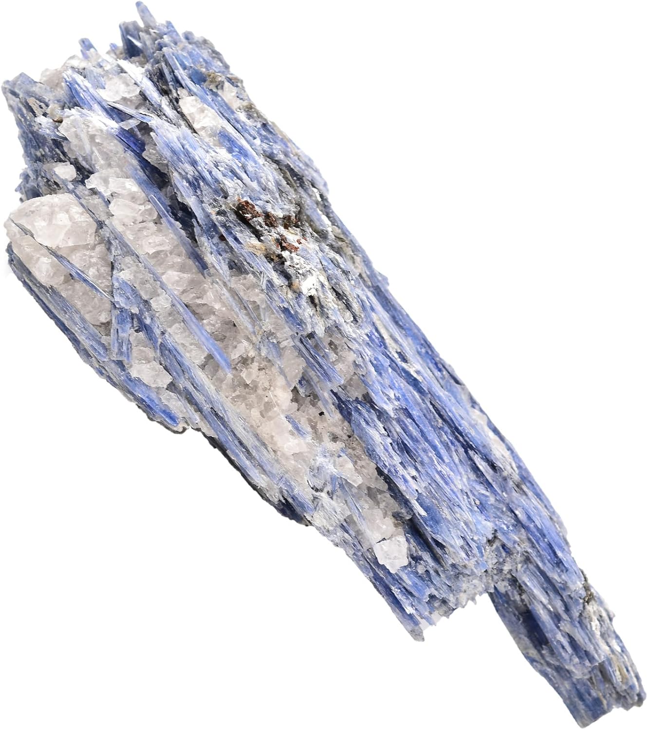 JIC Gem Cristal curativo mineral bruto natural de cianita azul crudo irregular para decoración del hogar, 1 pieza de 1.54 a 1.98 libras