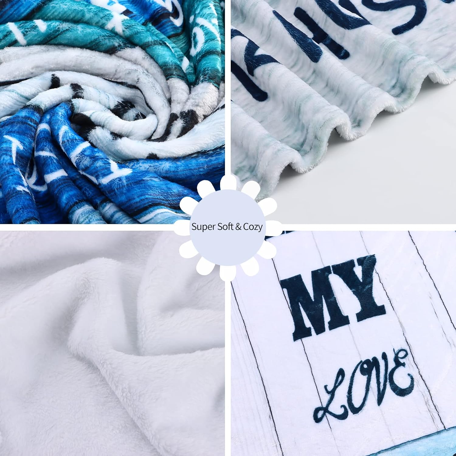 Regalos para esposa de parte del marido, aniversario, boda, cumpleaños, ideas de regalo para mi esposa, manta con texto en inglés “I Love You”,