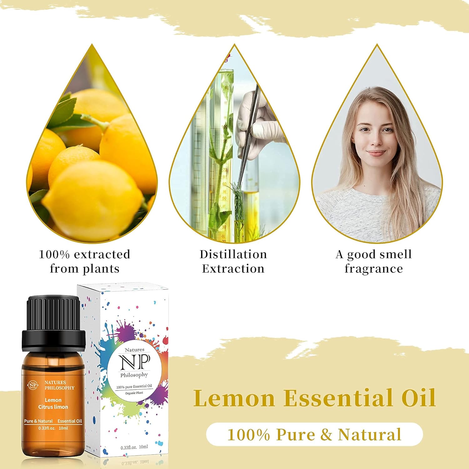 Paquete de 2 aceites esenciales de limón, aceites esenciales de limón 100% puro orgánico para difusor, aromaterapia, masaje, fabricación de jabón,