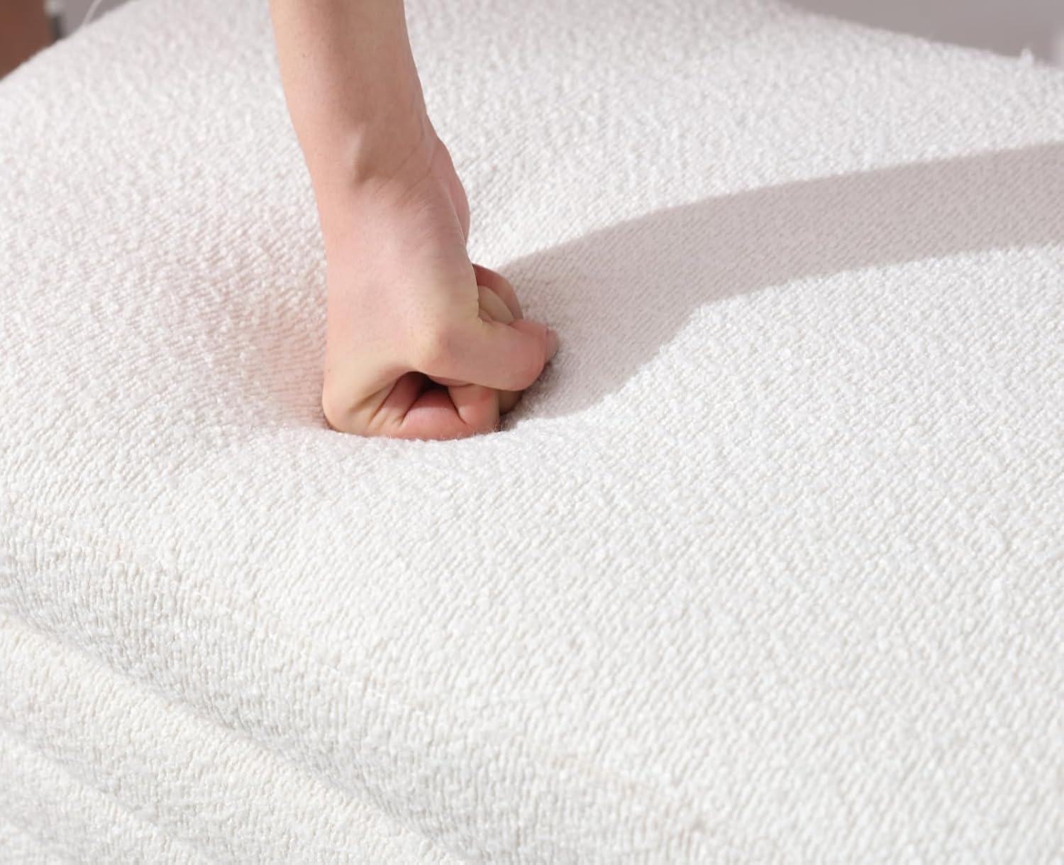 EALSON Banco de almacenamiento moderno, banco otomano de almacenamiento Sherpa con patas de metal tapizado para dormitorio, extremo de cama, banco