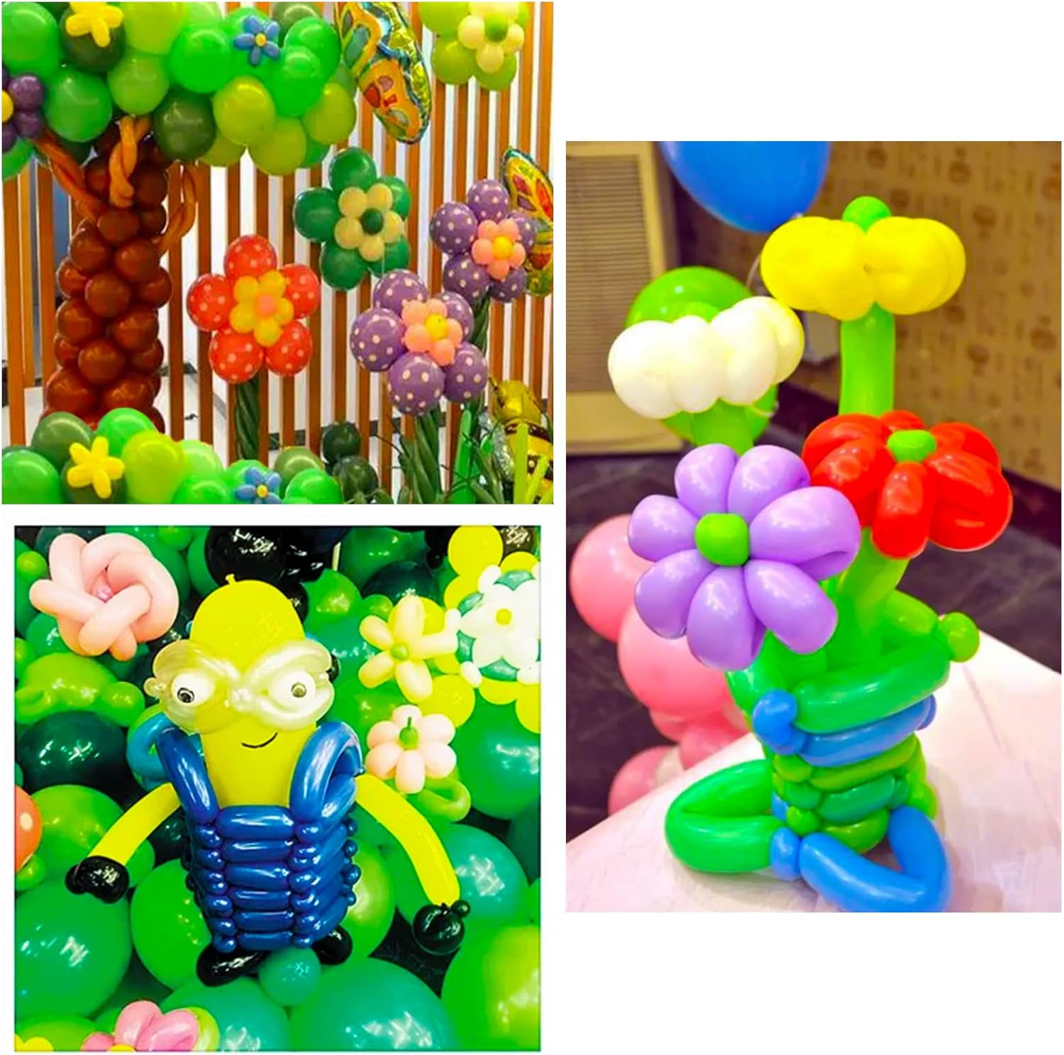 Paquete de 100 globos morados de 260 globos mágicos largos de látex grueso, torsión, globos de animales para cumpleaños, bodas, Navidad, festivales,