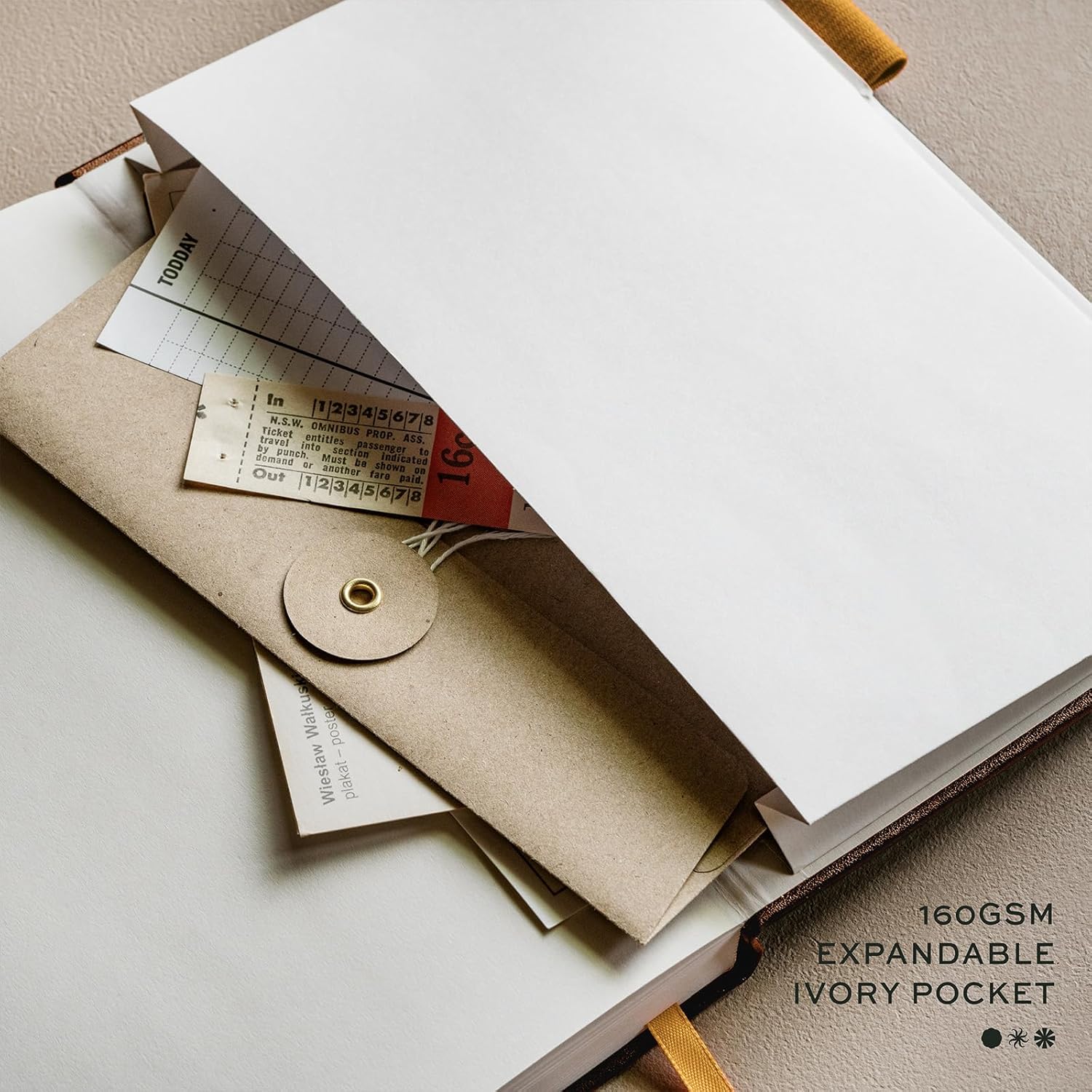 Cuaderno profesional con forro de bolsillo, tapa dura de poliuretano artístico y 200 páginas numeradas, papel grueso de 3.53 ozm, ideal para