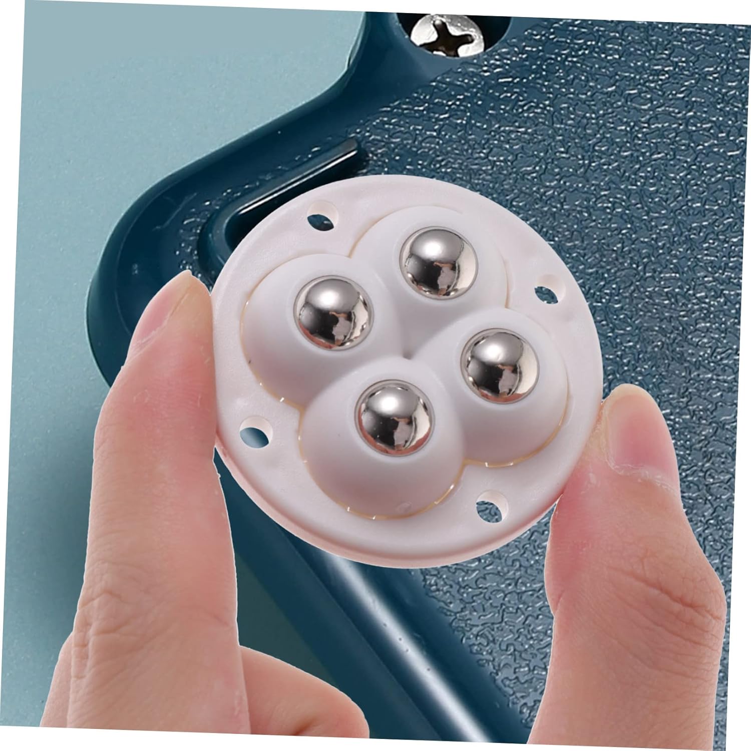 VILLCASE 4 unidades de contenedores de almacenamiento autoadhesivos para juguetes, cubo de almacenamiento de metal, mini basurero, ruedas de alta