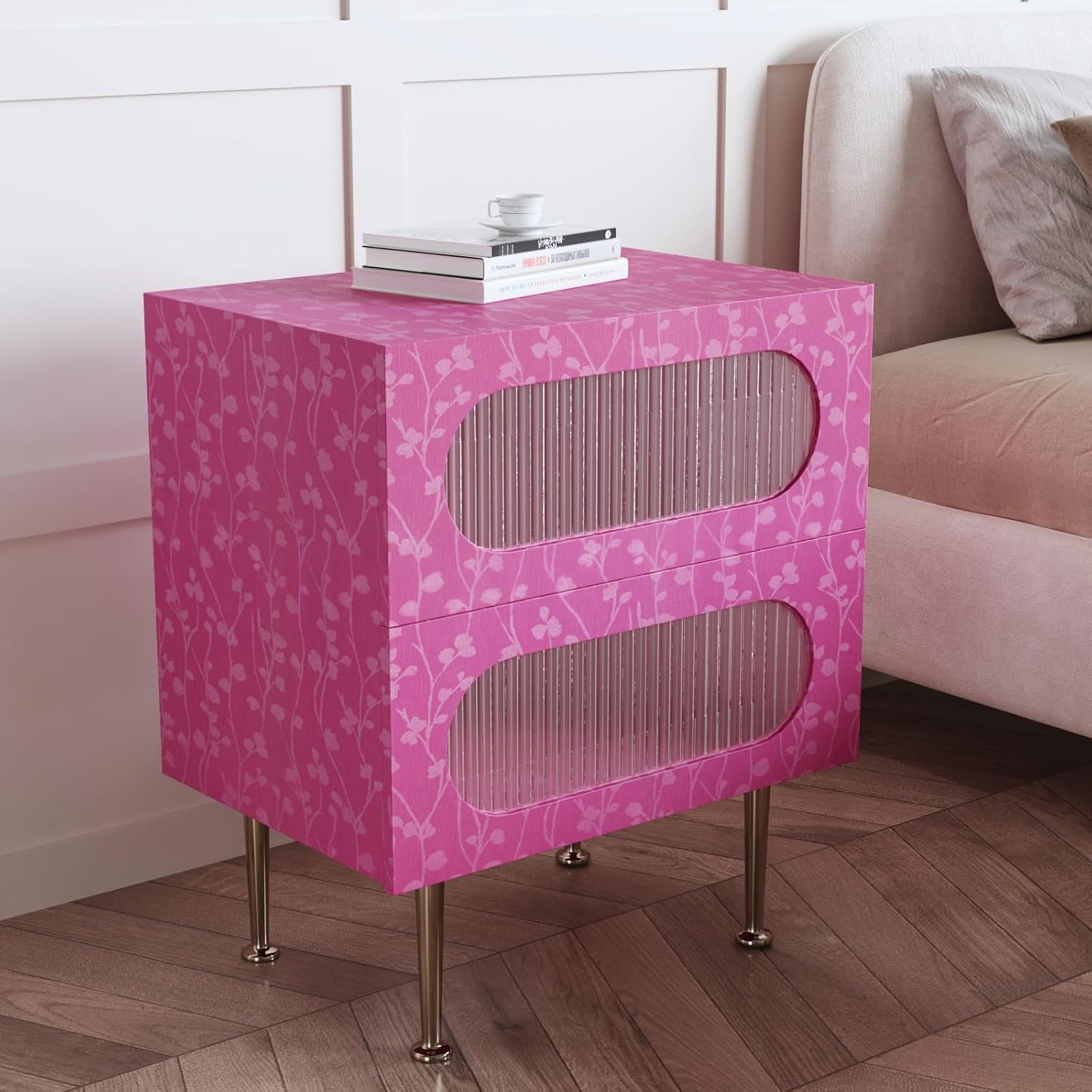 CRE8TIVE Papel tapiz de color rosa para pegar y despegar, papel adhesivo rosa sedoso para gabinetes, impermeable, autoadhesivo, extraíble, papel