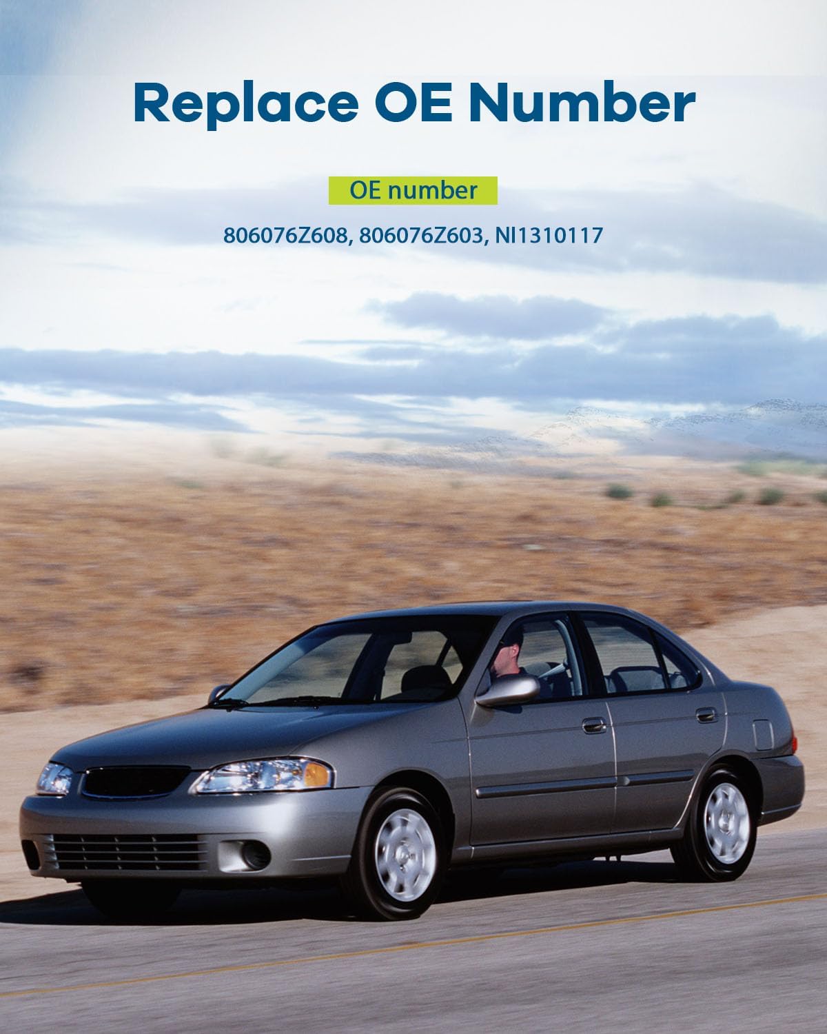 LUJUNTEC Manija de puerta exterior, manija de puerta delantera, lado izquierdo, repuesto para Nissan 2000-2006 para Sentra, 1 manija negra con