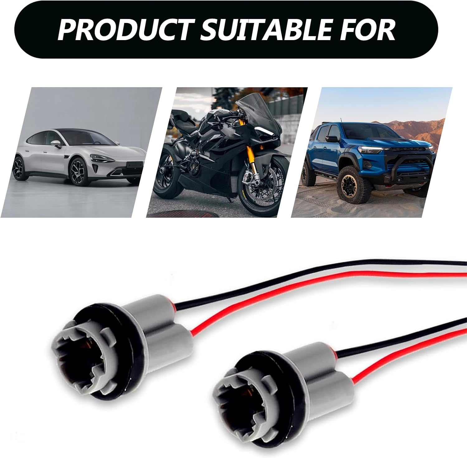 Pack-2 – Enchufe para bombilla de automóvil, cable de soporte de lámpara T10, kit de extensión de arnés de enchufe, repuesto de arnés de cable de