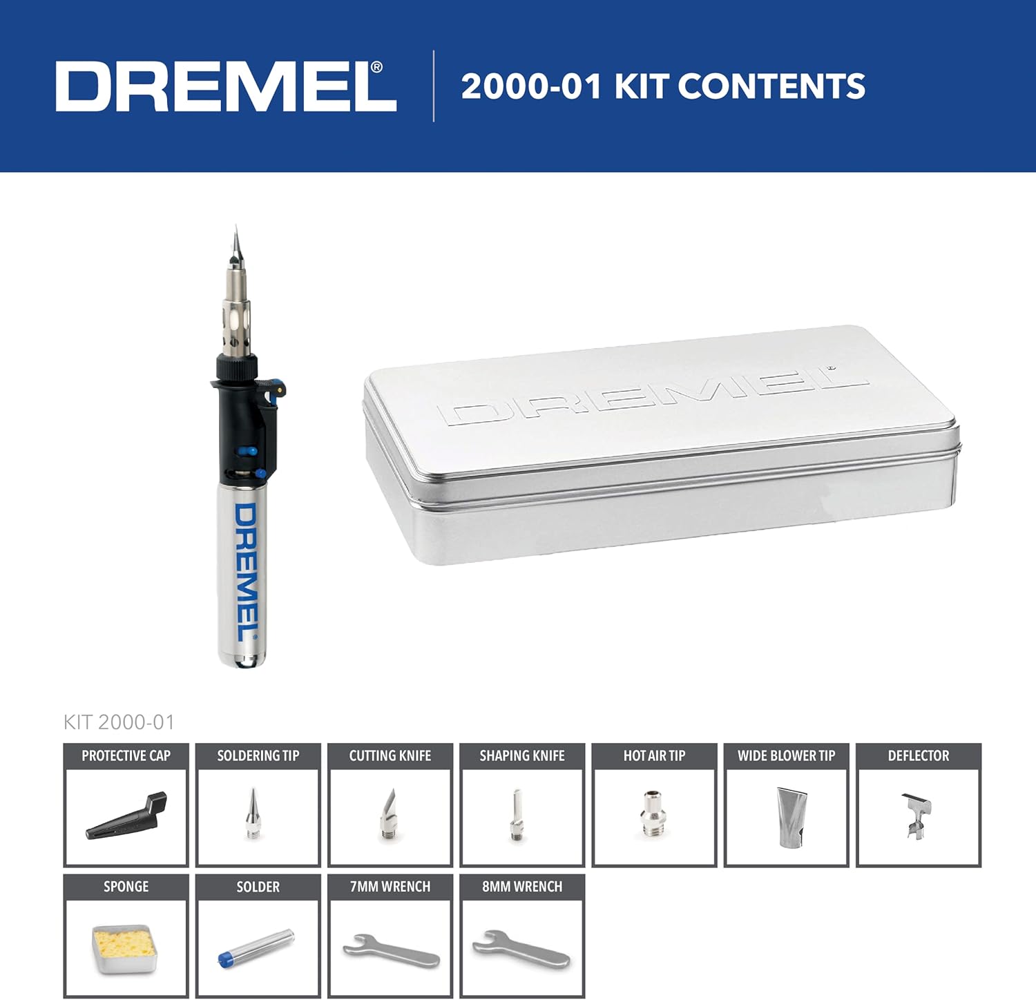 Soplete de precisión para soldaduras con butano Dremel