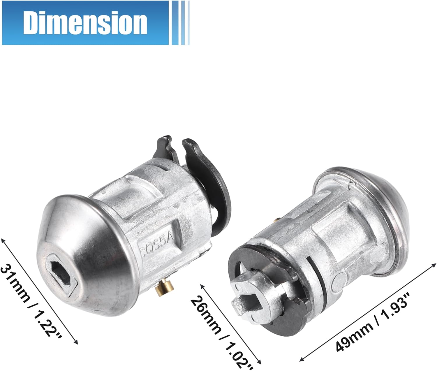 uxcell No.9T1Z-11582-A Interruptor de encendido Cilindro de bloqueo con 2 llaves para Ford Transit Connect 2.0L L4 Gas 2010-2013 NO Transpondedor