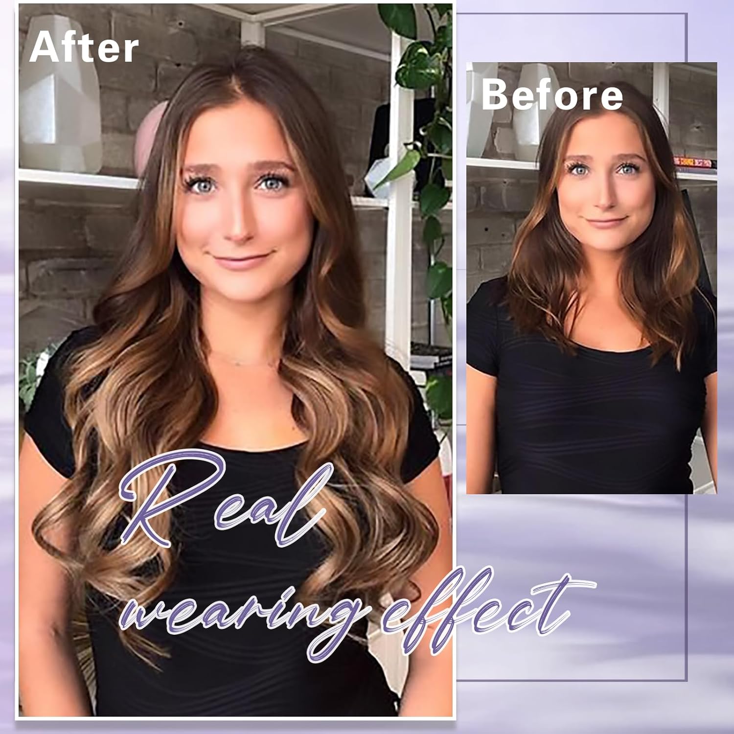 Extensiones de cabello humano real con halo de alambre invisible con alambre transparente, tamaño ajustable, clips de seguridad extraíbles en la