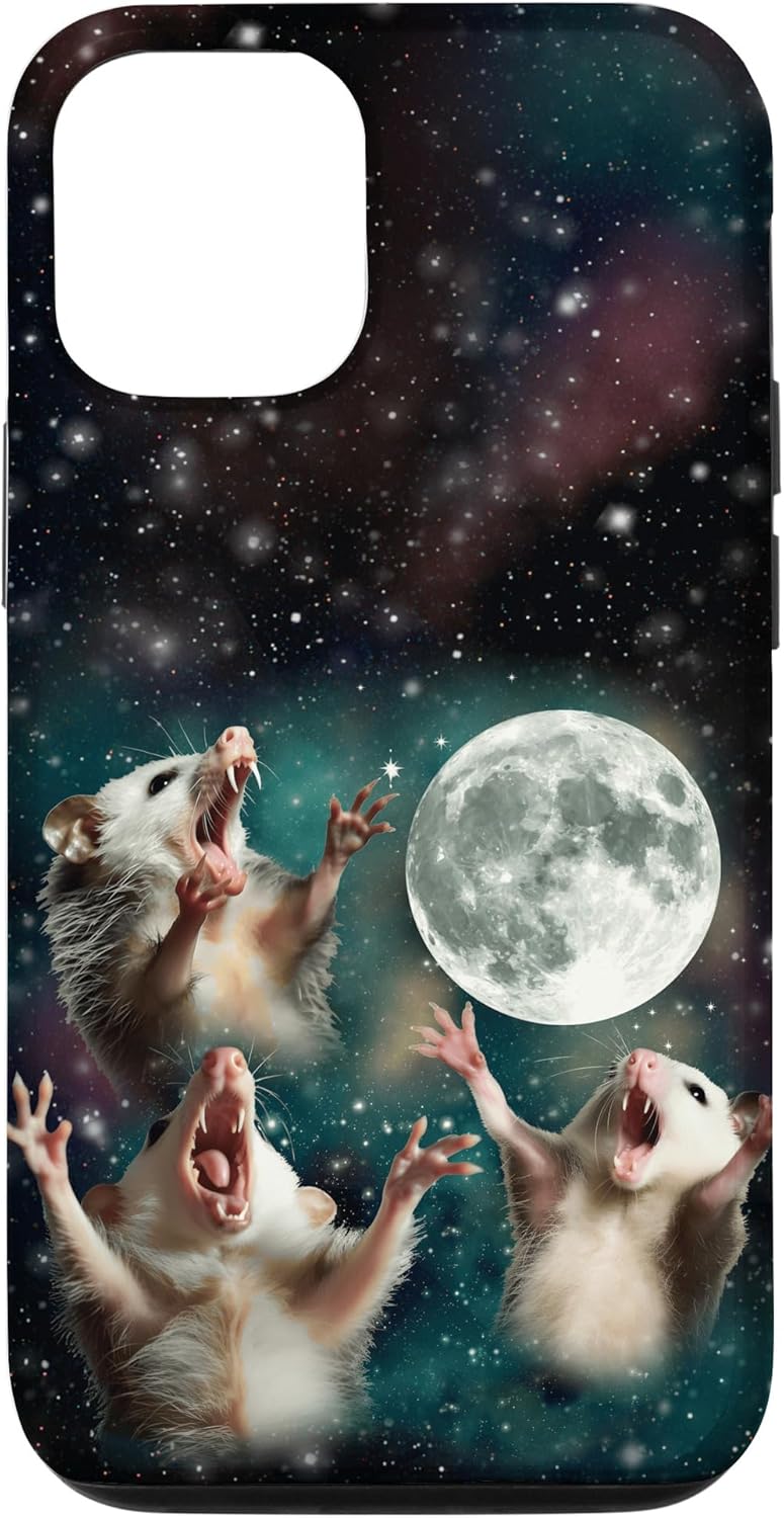Funda para iPhone 13 Pro Three Opposum Moon 3 Zarigüeya Luna Muerta Extraño Maldito Meme