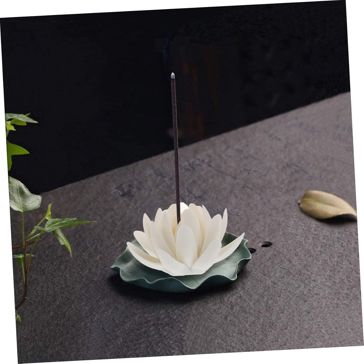 1pc Lotus – Placa de incienso decorativa para incienso, cono de porcelana, plato de incienso de cerámica, cerámica, cerámica, soporte de incienso de