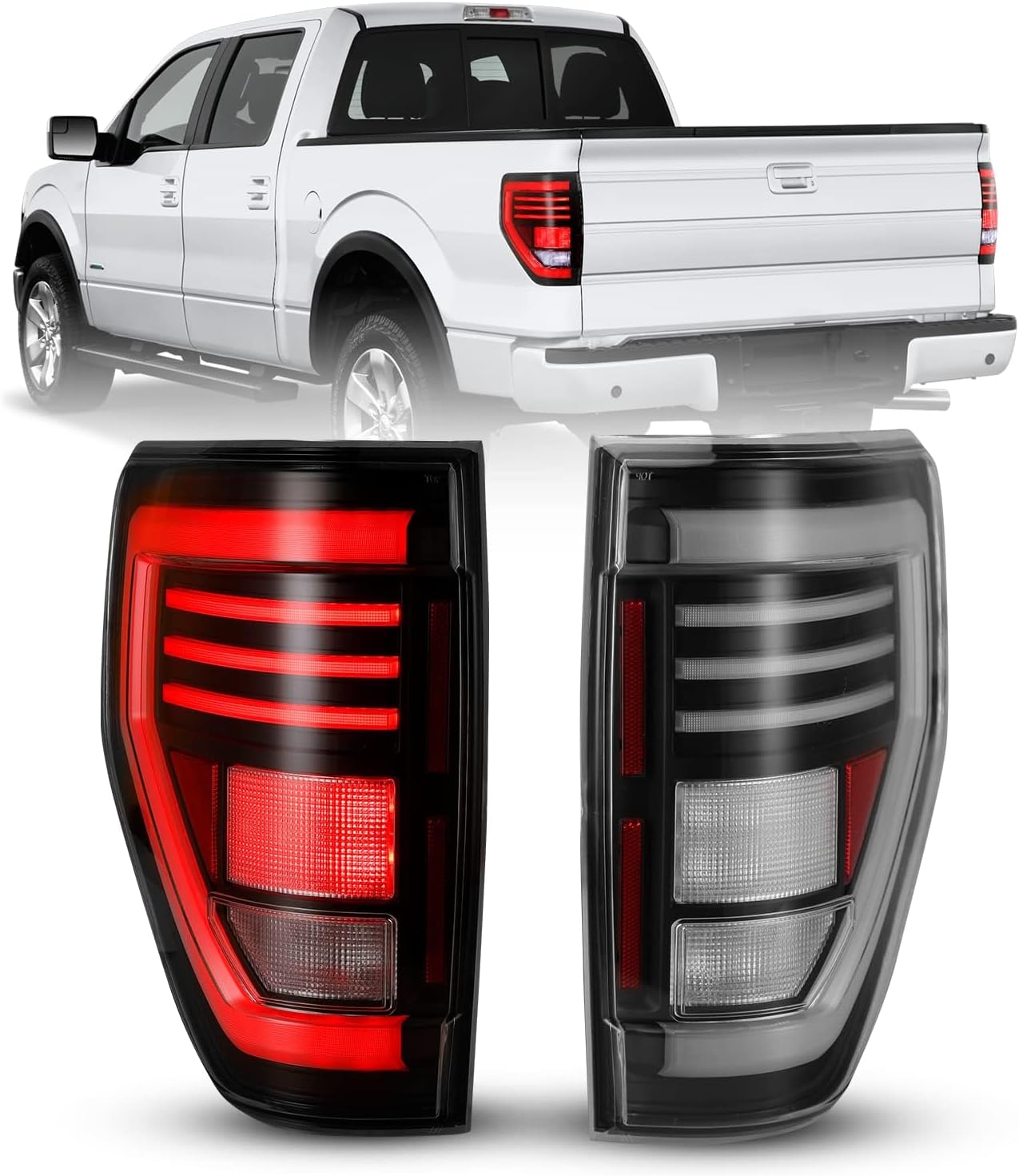 Luces traseras LED completas F150 para Ford F150 2009 2010 2011 2012 2013 2014 Ford F150 montaje de luces traseras de freno de camioneta luces