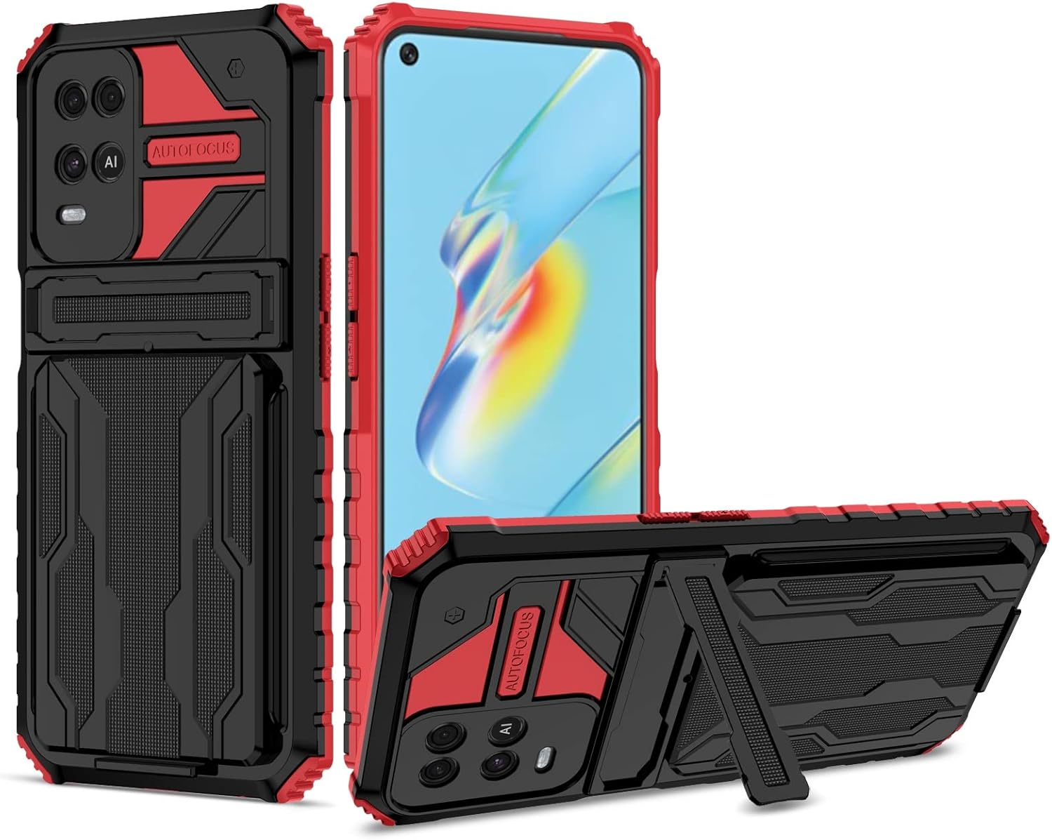 Phone Case For OPPO A54 Case with Stand for Card Packs, Quality Military Protection, Phone Planner Portion with Shock Proof for OPPO A54 ( Color