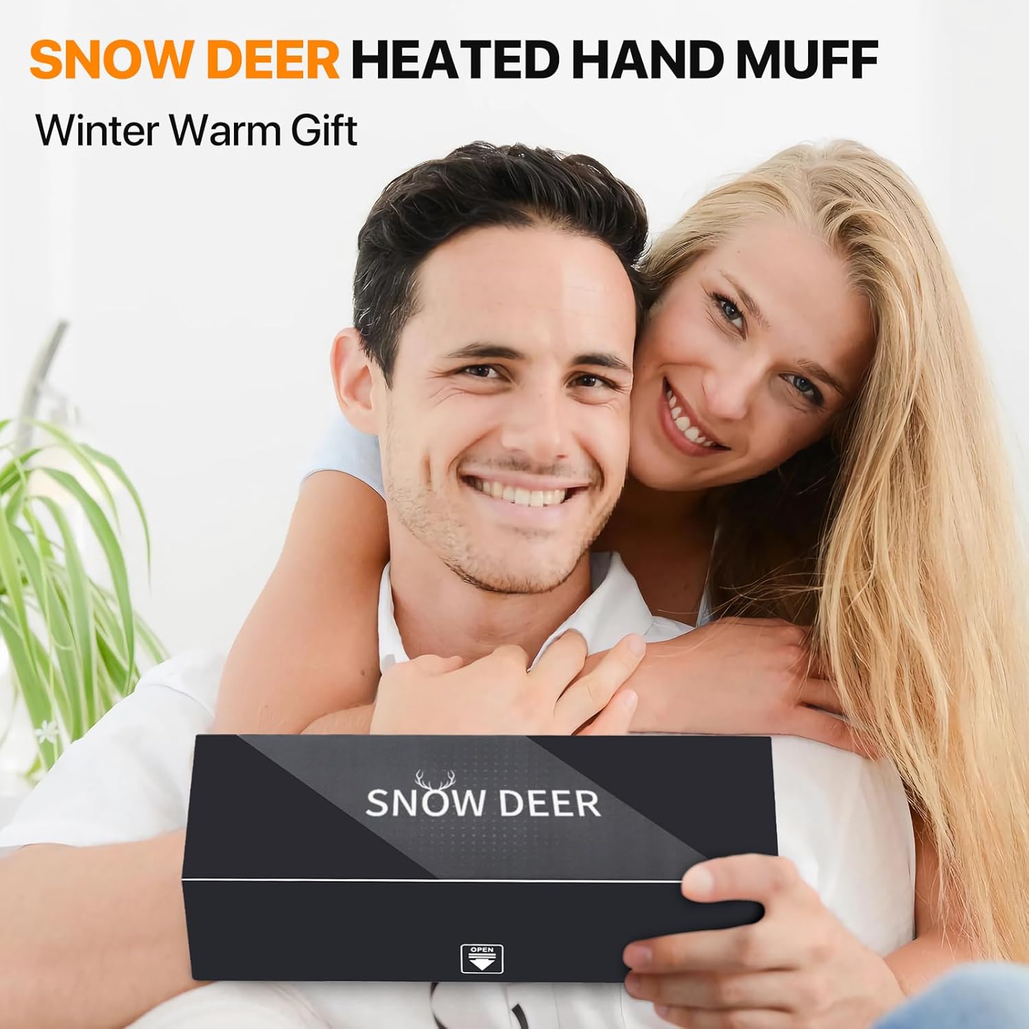SNOW DEER Heated Hand Muff with 7.4V Rechargeable Battery, Electric Hand Warmer Pouch for Hunting Golf Camping Winter Outdoor