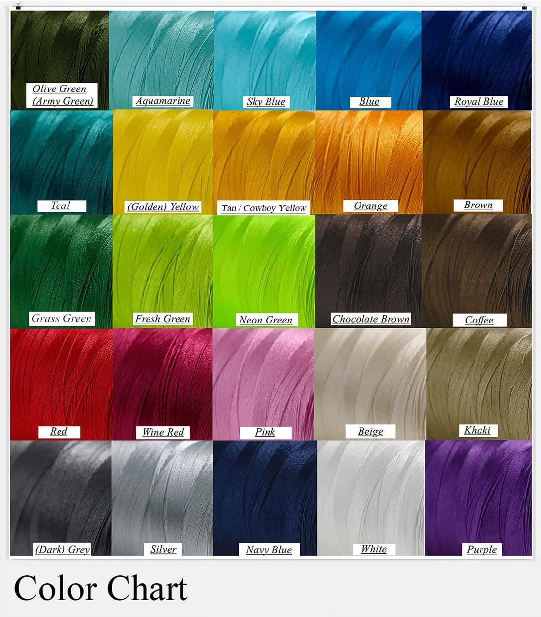1300 yardas26 colores disponibles Tex 90 Hilo de nailon unido para costura de cuero 280D3 T90#92 Hilo de tapicería resistente para cuero y otras