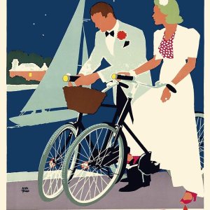 Imán Bermuda by Night 1930s Bicicleta Vintage Style Travel Magnet Lámina magnética de vinilo para taquillas, coches, carteles, refrigerador de 5 Imán Bermuda by Night 1930s Bicicleta Vintage Style Travel Magnet Lámina magnética de vinilo para taquillas, coches, carteles, refrigerador de 5