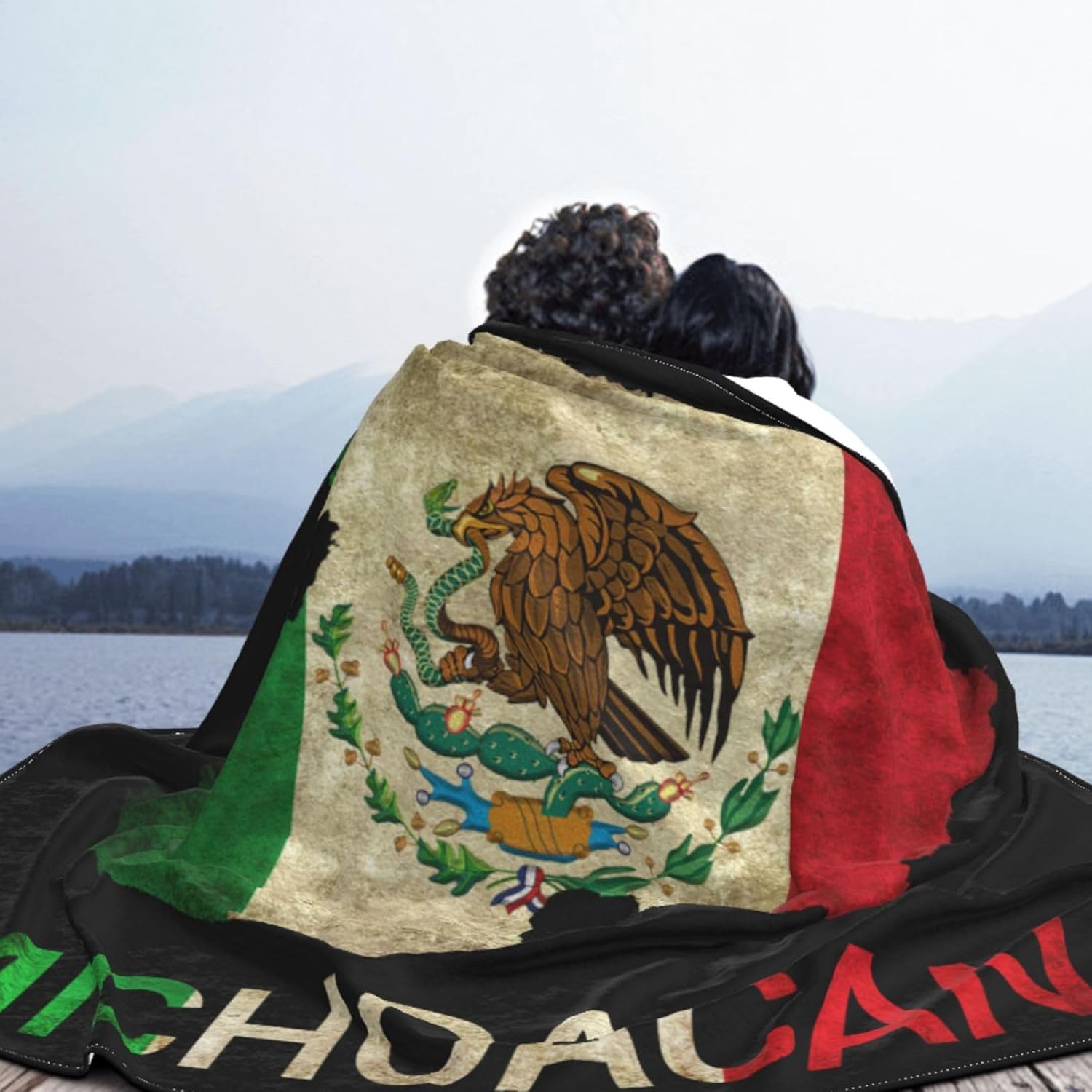 Michoacán – Manta de felpa suave y mullida de 80 x 60 pulgadas con diseño de mapa mexicano de México, súper suave, cálida, manta de forro polar para