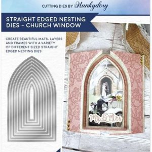 Muere piedra lunar – Troqueles de anidación de borde recto – Ventana de la iglesia Muere piedra lunar – Troqueles de anidación de borde recto – Ventana de la iglesia