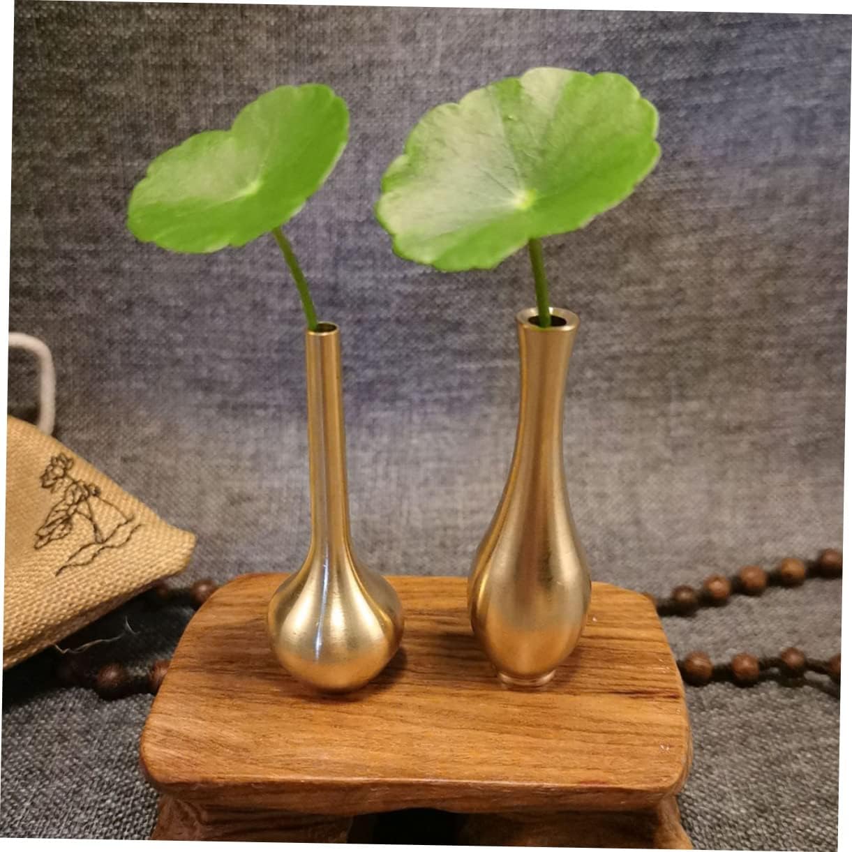 IMIKEYA Florero de un solo brote, jarrón rústico de un solo tallo, mini maceta, decoración de mesa dorada de Navidad, decoración de mesa de comedor,