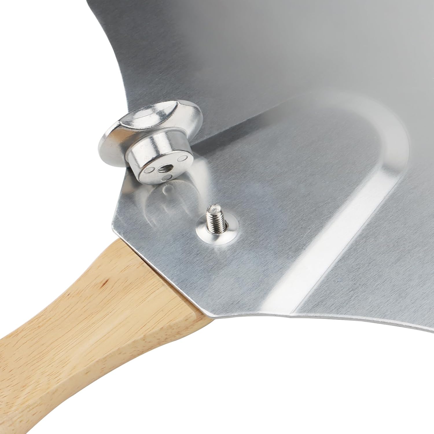 4 unidades de 12 x 14 pulgadas para pizza con 2 basculantes para cortar pizza, pala de pizza de metal de aluminio con mango de madera plegable para