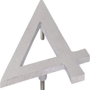Montague Metal Products MHN-16-F-BA1-4 Números de casa de dirección flotantes modernos y sólidos, 16 pulgadas, aluminio cepillado pulido Montague Metal Products MHN-16-F-BA1-4 Números de casa de dirección flotantes modernos y sólidos, 16 pulgadas, aluminio cepillado pulido