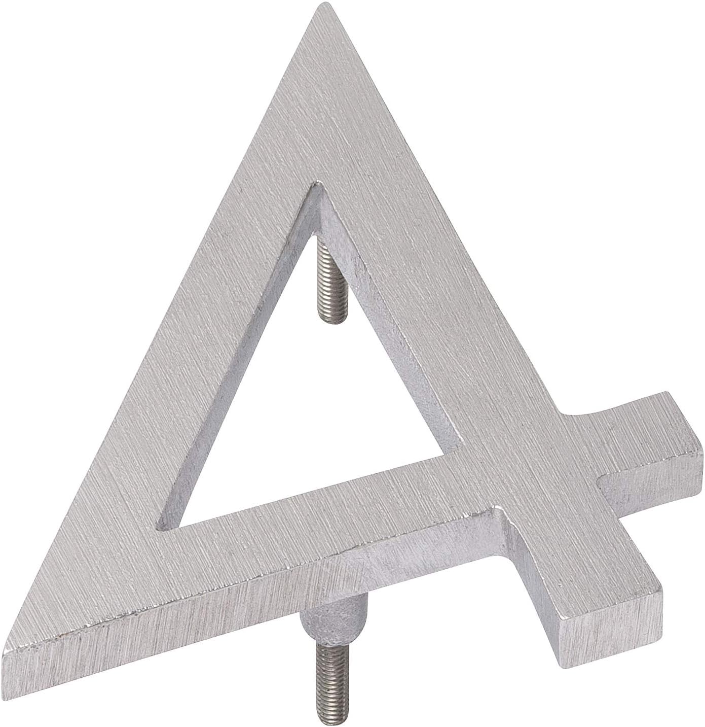 Montague Metal Products MHN-16-F-BA1-4 Números de casa de dirección flotantes modernos y sólidos, 16 pulgadas, aluminio cepillado pulido