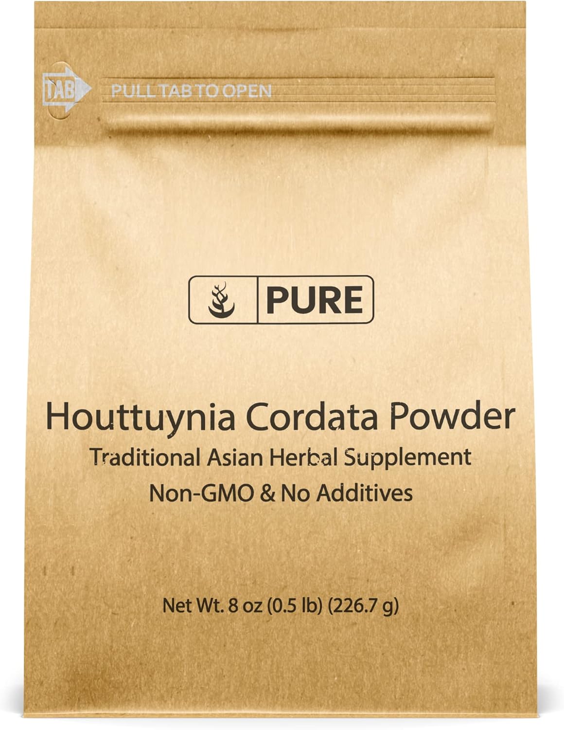 Pure Original Ingredients Houttuynia Cordata (8 onzas) Suplemento tradicional de hierbas asiáticas, menta de pescado, hoja de corazón