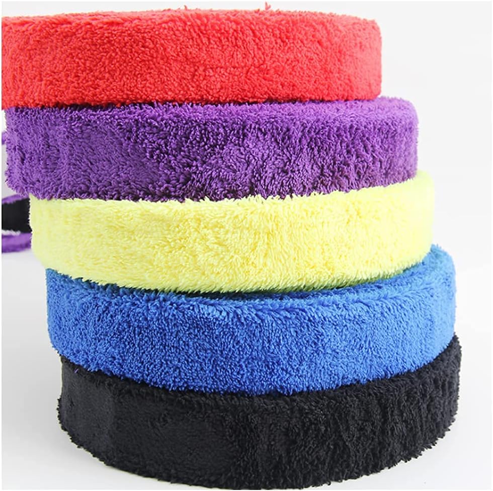 Cinta de agarre de raqueta de tenis de 16.4 pies, cinta absorbente para raquetas de bádminton, agarre antideslizante, rollo de cinta de toalla de