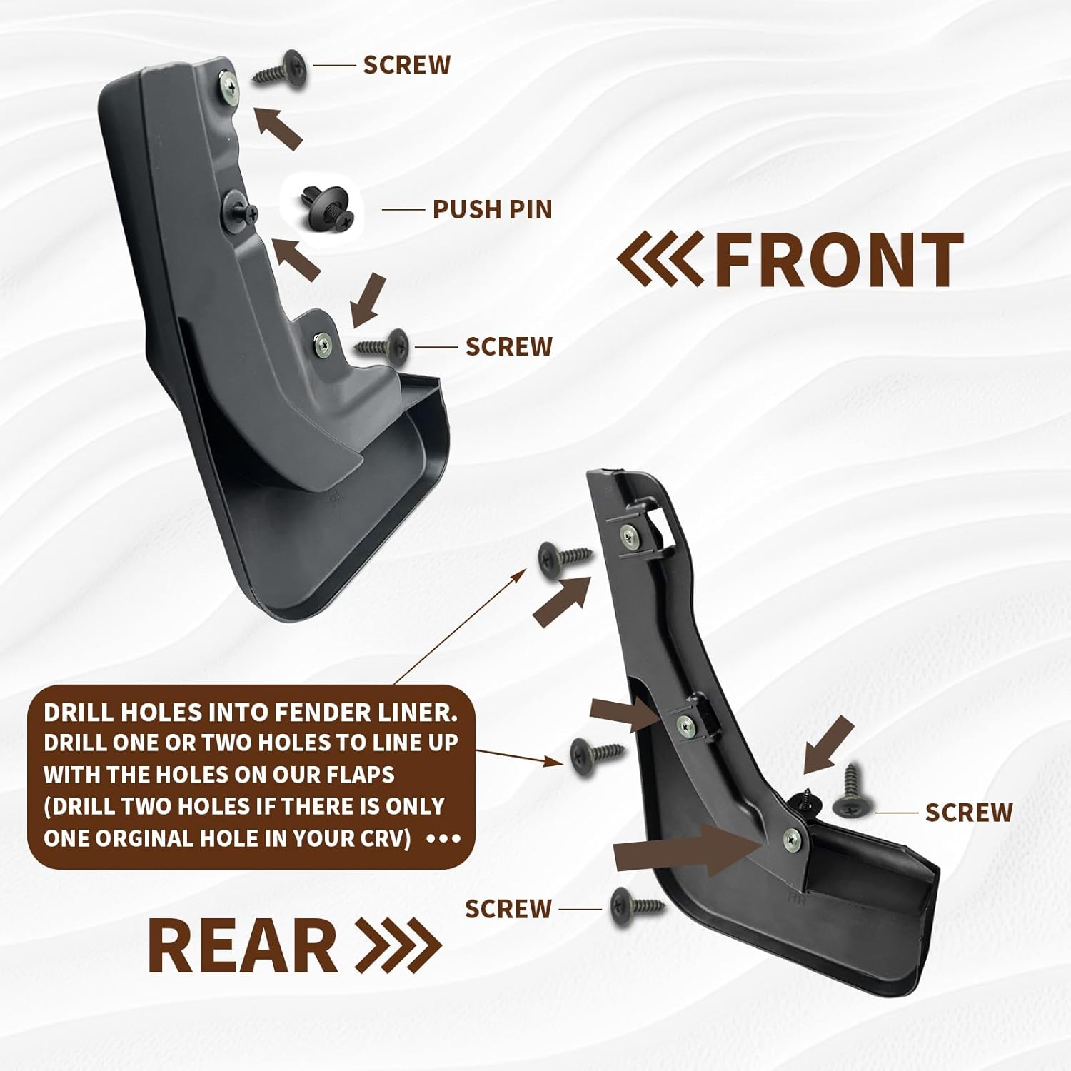 Muslogy Para CRV 2023 2024 Barro Splash Guard Front and Rear Mud Flaps 4PCS Compatible con Honda CR-V 2023 LX EX EXL Accesorios (no para Híbridos)