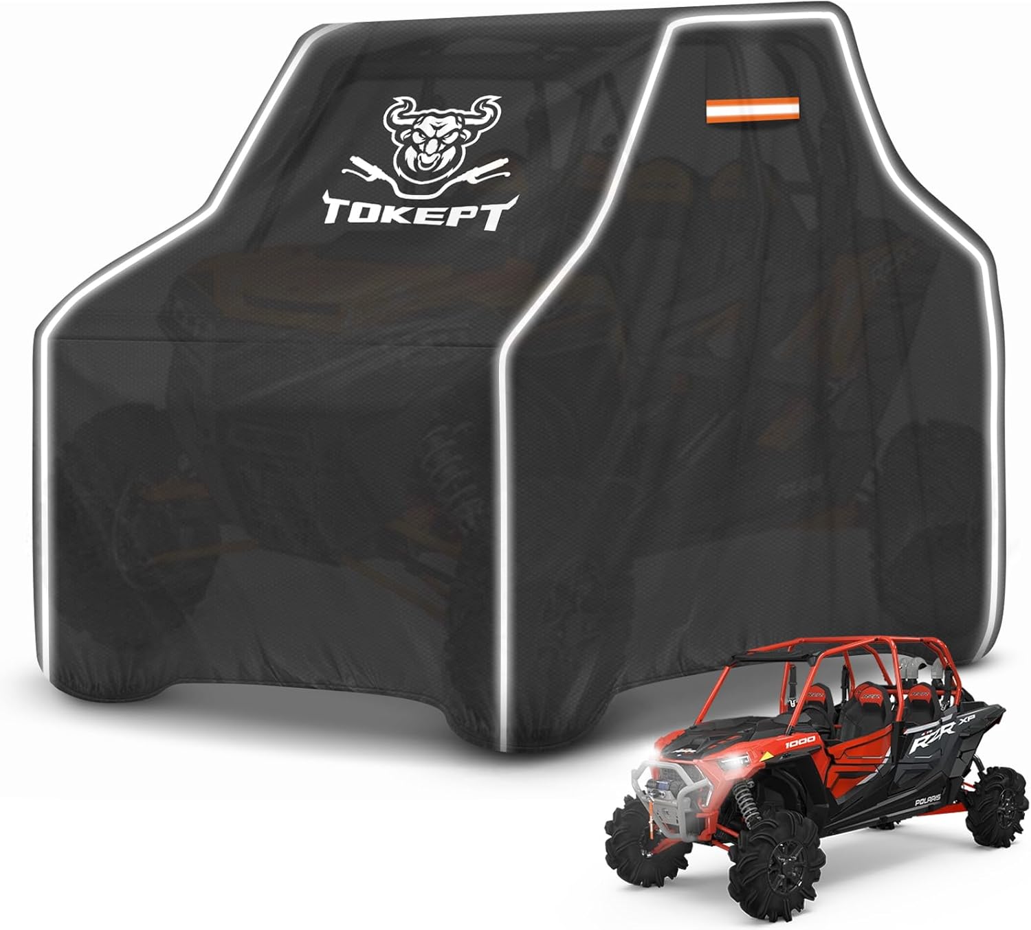 Funda UTV, impermeable, protección para todo tipo de clima, para uso al aire libre, con correas mejoradas a prueba de viento y rejillas de