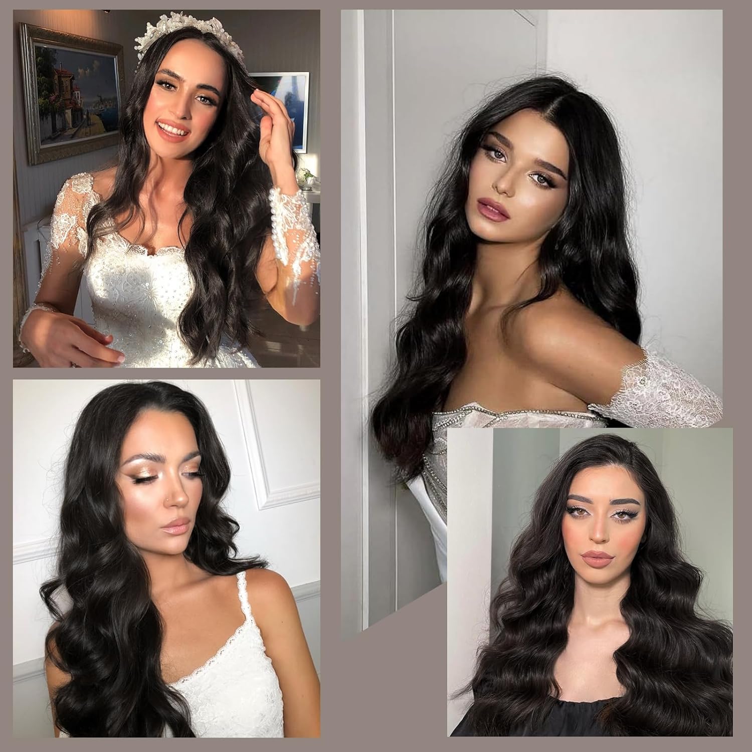 Extensiones de cabello negro natural con clip, de 20 pulgadas, 6 unidades, gruesas, rizadas, extensiones de cabello sintético de doble trama,