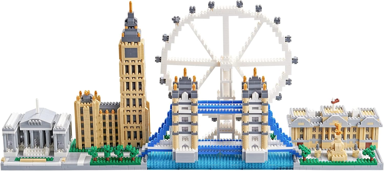 HGB Nincrane DAFDAG Micro Blocks London Skyline Big Architecture Collection Bloque de construcción para adultos, kit de modelo y regalo para niños y