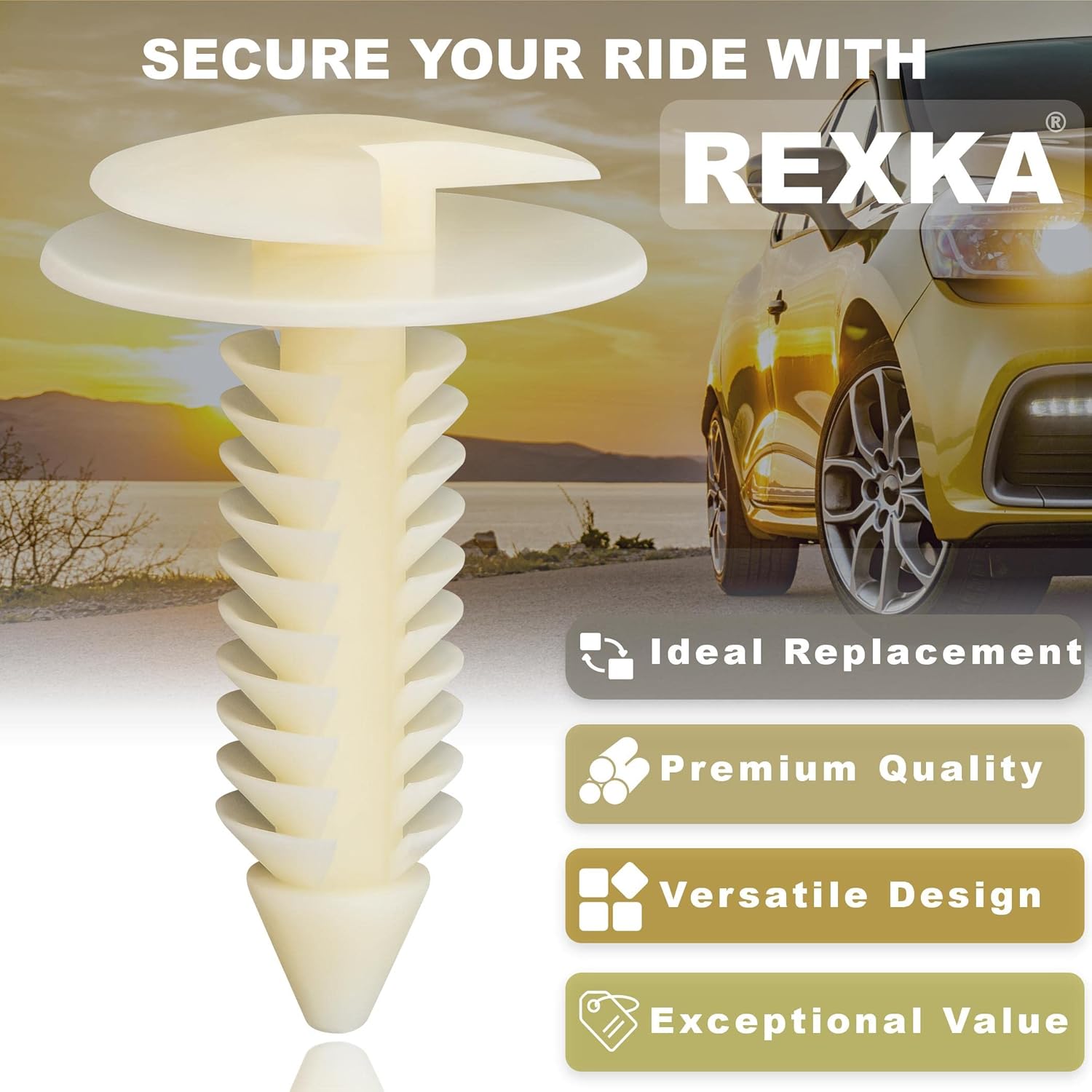 Rexka 30 clips de retención para panel de moldura de puerta, compatibles con GM 363137 Chevrolet Blazer Silverado Truck GMC Yukon