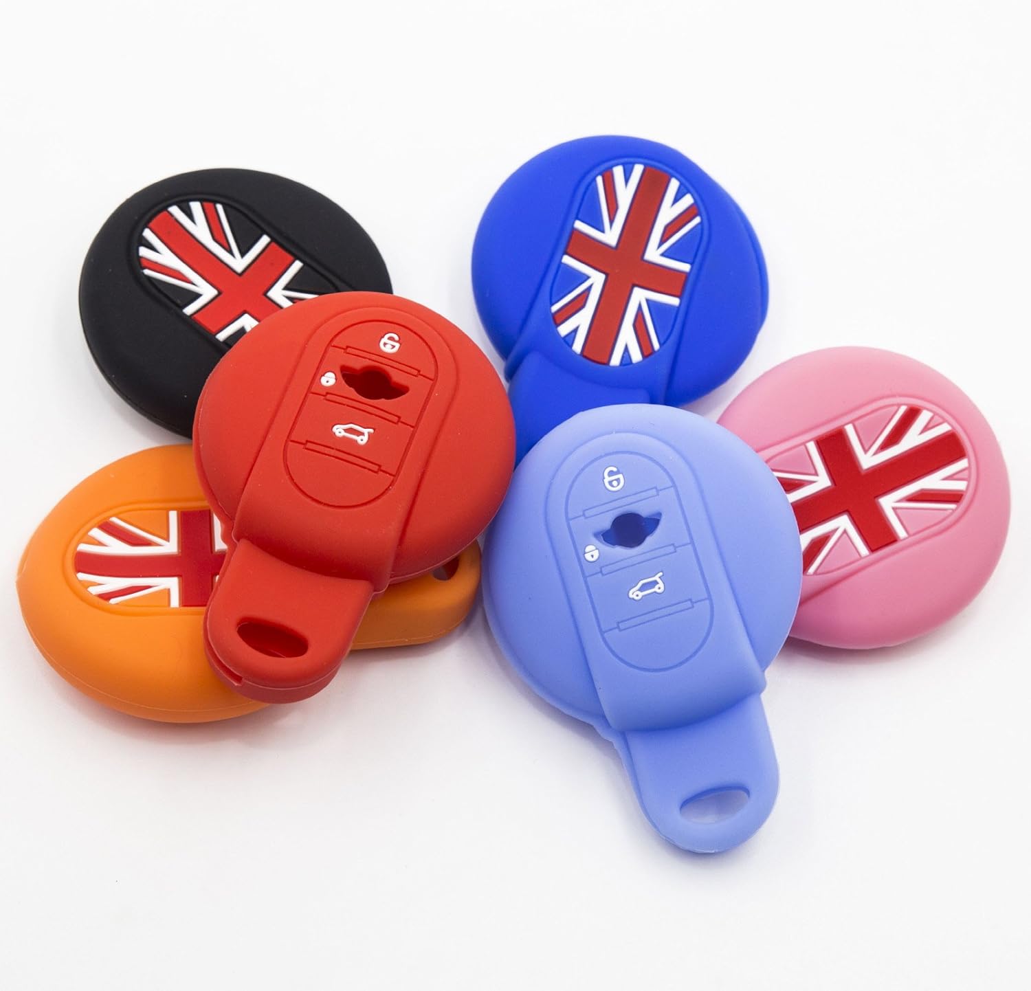 LIGHTKOREA Funda de silicona para llave inteligente para el nuevo Mini Cooper 3 generación F55 F56 Club Man Country Man (azul)