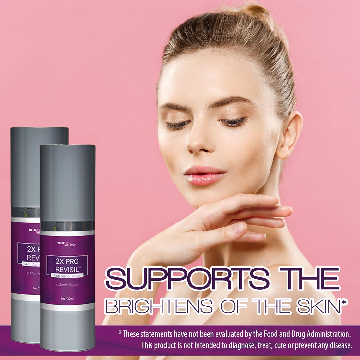 2X PRO REVISIL Serum – Suero antienvejecimiento – Suministro de 2 meses – Suero de vitamina C para cara y ojos – Ayuda a nutrir y fortalecer la