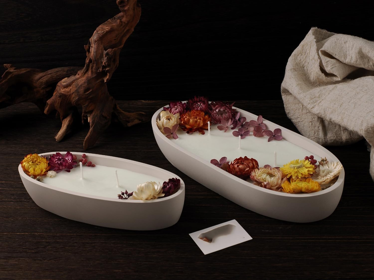 LSLEVA Moldes ovalados para tarros de velas, moldes creativos de silicona para vasos, bandeja de almacenamiento de contenedor de hormigón para