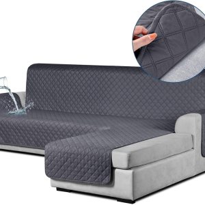 TAOCOCO Funda impermeable en forma de L para sofá seccional, 1 funda reversible para sofá para mascotas con diván para sofá seccional en forma de L TAOCOCO Funda impermeable en forma de L para sofá seccional, 1 funda reversible para sofá para mascotas con diván para sofá seccional en forma de L