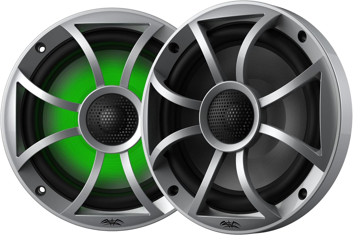 Wet Sounds WS-MC-20 Radio marina con 2 pares de sonidos húmedos Recon 6-S RGB LED 6.5 pulgadas 60 vatios RMS altavoces coaxiales con rejillas XS