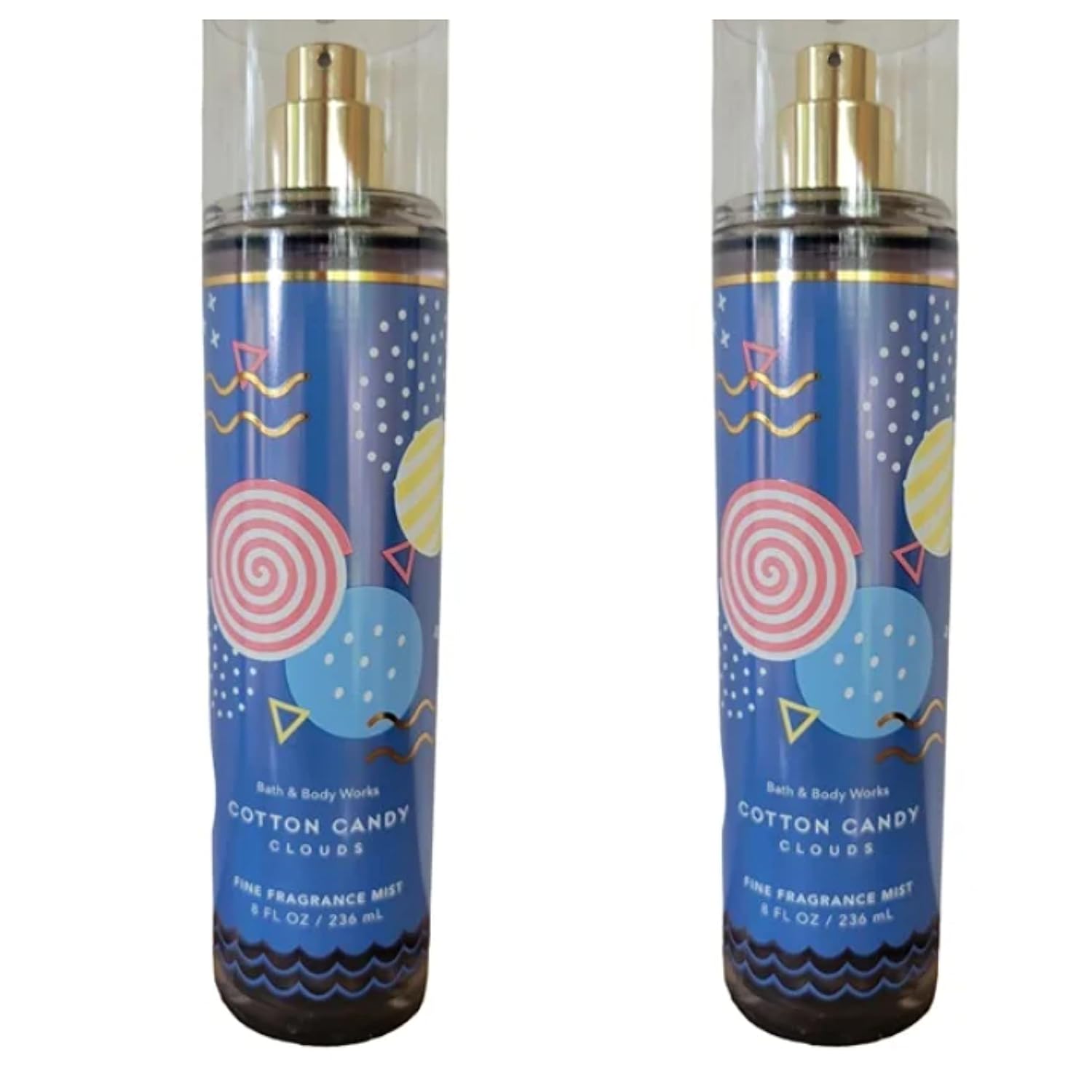 Bath & Body Works – Espray con fragancia, 2unidades, 8onzas cada una, Cotton Candy Clouds