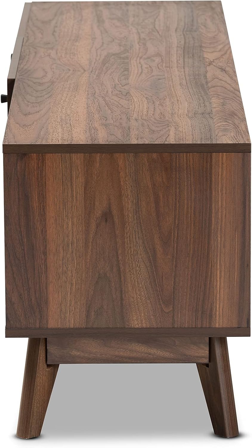 Baxton Studio Hartman – Muebles de TV, tamaño único, color marrón nogal