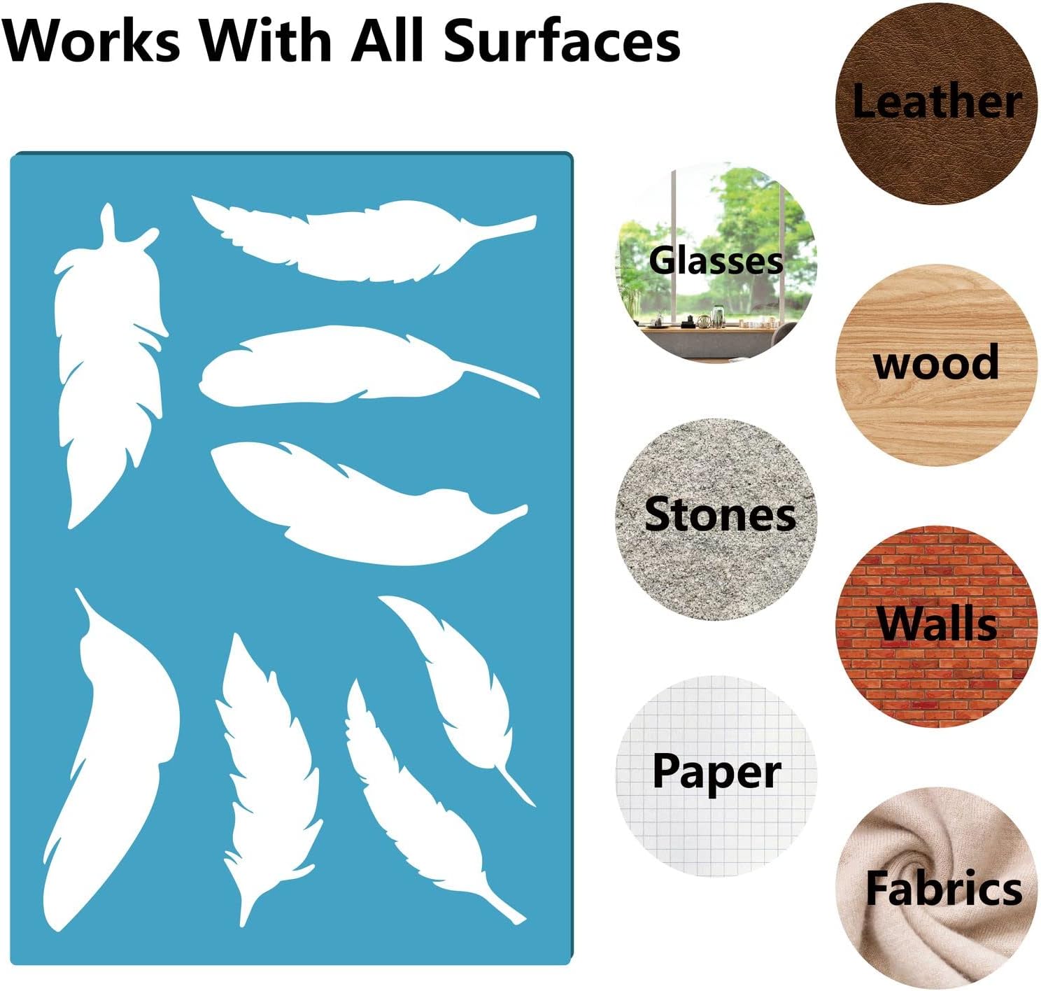 GORGECRAFT Plantilla de 2 estilos con forma de joyería, aretes reutilizables para hacer recortes de plumas de plástico, plantillas lapidarias para
