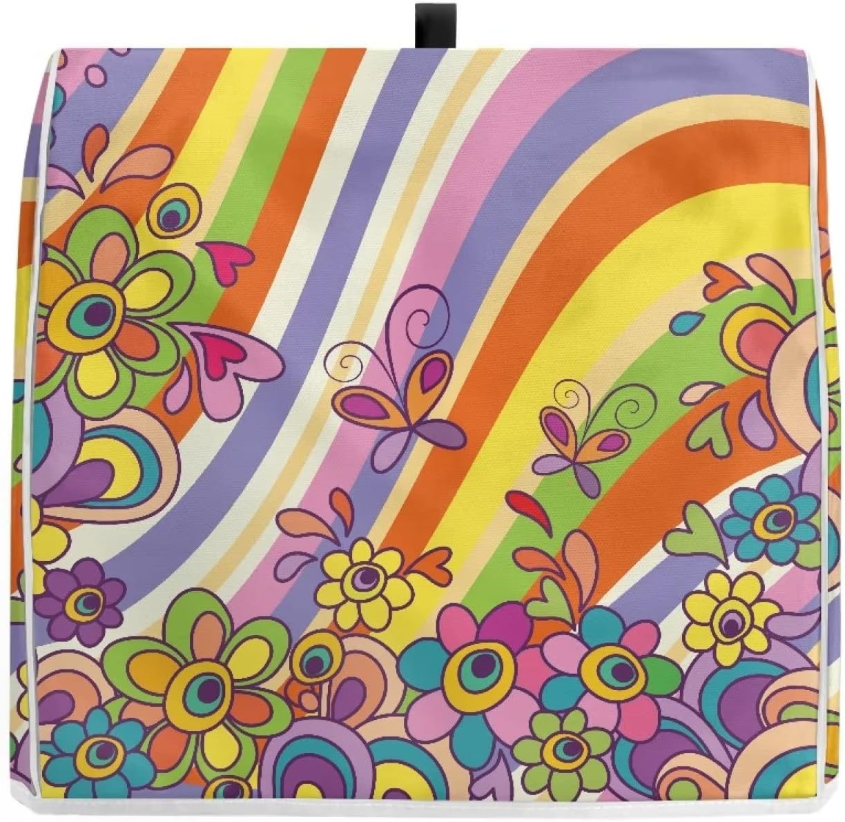 Colorida funda para batidora de cocina de mariposa hippie compatible con mezclador de pie de 4.5 a 5 cuartos de galón, cubiertas de ayuda de cocina