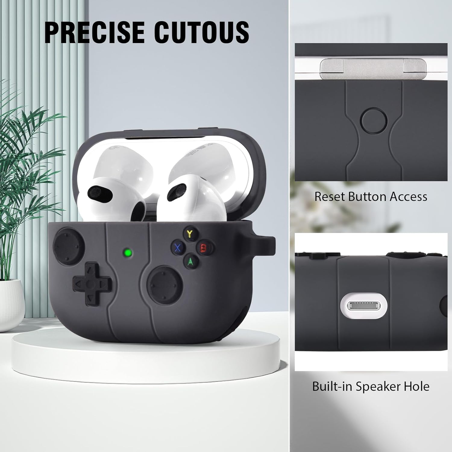 KOREDA Funda compatible con AirPods 3 2021 de 3 generación, funda de diseño de jugador de juegos para AirPod 3, divertida funda protectora de
